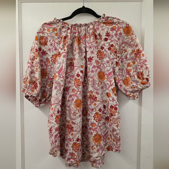 Knox Rose Floral Peasant Blouse – Size XXL – 100% Cotton - Picture 2 of 9